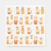 Orange Kitty Cats Serviette (Vorderseite)