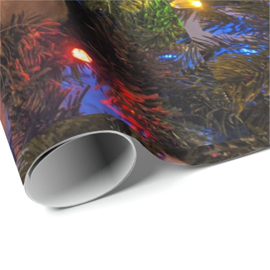 Orange Kitty Christmas Paper Geschenkpapier (Rolleneckpunkt)