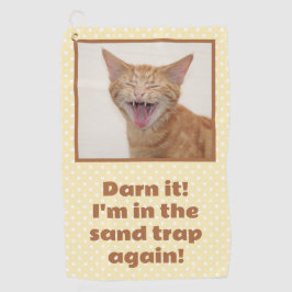 Orange Kitty - Darn it, ich bin wieder in der Sand Golfhandtuch