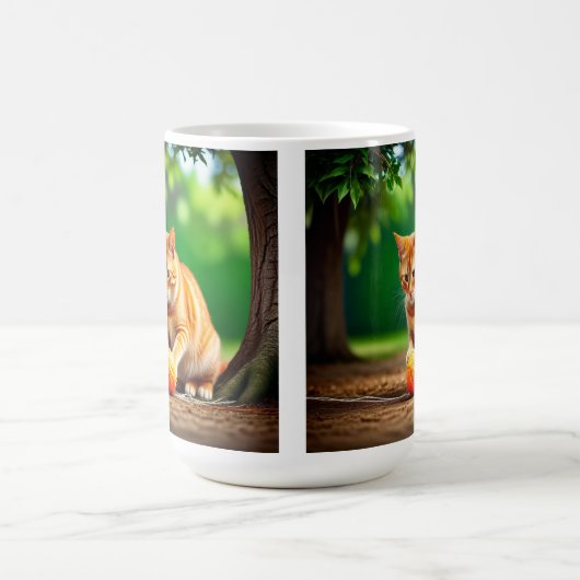 Orange Kitty Kaffeetasse (Mittel)