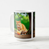 Orange Kitty Kaffeetasse (Vorderseite Links)