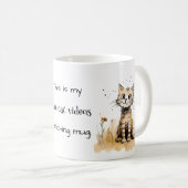 Orange Kitty my Niedlich Cat Videos sehen Kaffeetasse (VorderseiteRechts)