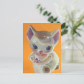 Orange Kitty Neko Postkarte (Stehend Vorderseite)