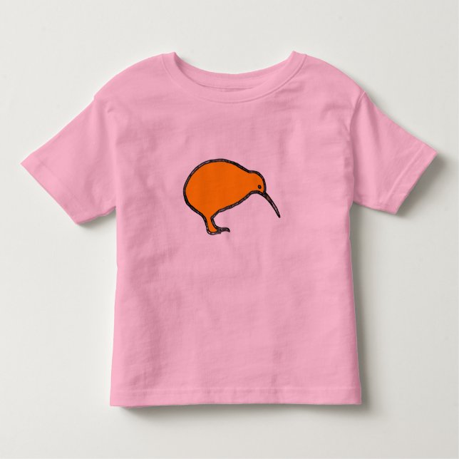Orange Kiwi-Wecker scherzt Shirt (Vorderseite)