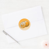 Orange - Klassischer runder Aufkleber (Umschlag)