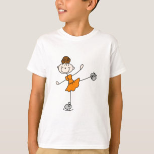 Orange Kleid Figur Eisläufer T-Shirts und Geschenk