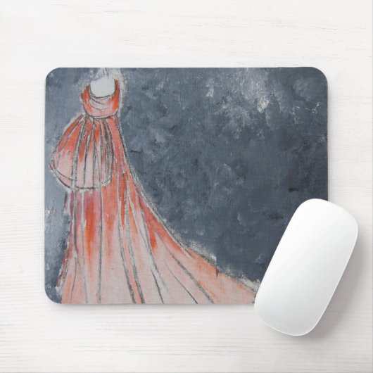 Orange Kleid Mousepad (Mit Mouse)