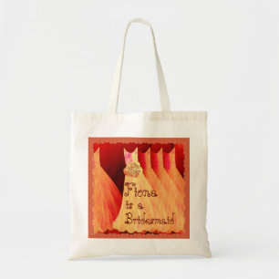Orange Kleider und Spitze Brautjungfer Tasche V08