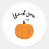 Orange Kleine Kürbis Danke Stickers (Vorderseite)
