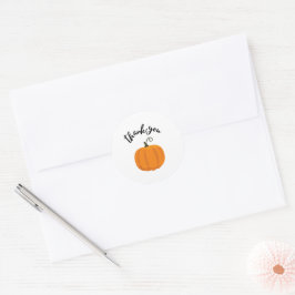 Orange Kleine Kürbis Danke Stickers