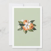 Orange kleine Süsse ist auf dem Weg Baby Dusche In Einladung (Rückseite)