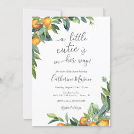 Orange Kleine Süsse Kinderdusche Einladung