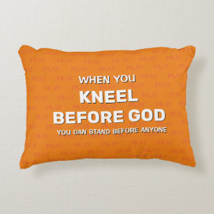 Orange KNEEL VOR GOTTES Gebet Accent Pillow Dekokissen