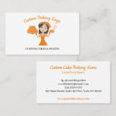 Orange Koch Lady Boss Baker Cake Decorator Visitenkarte (Vorne/Hinten)