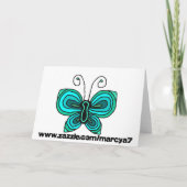 Orange Koi auf leerer Karte (Rückseite)