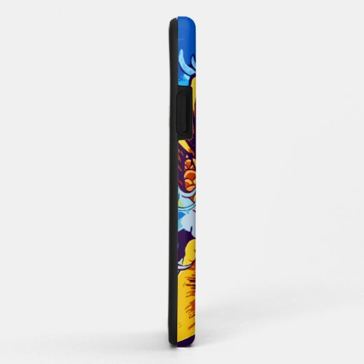 Orange Koi Fish Blue Case-Mate iPhone Hülle (Hinten/Rechts)