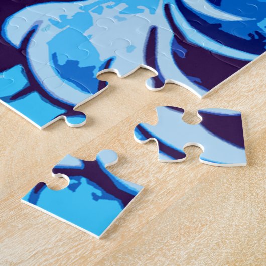 Orange Koi Fish Blue Puzzle (Seite)