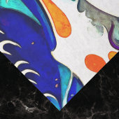 Orange Koi Fish in a Great Wave Japanese Style   Seidenpapier