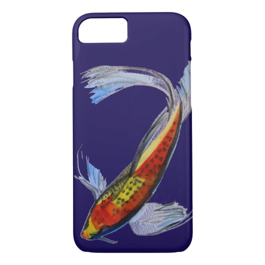 Orange Koi Japanischer Aquarellkarpfen Case-Mate iPhone Hülle (Rückseite)