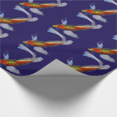 Orange Koi Japanischer Aquarellkarpfen Geschenkpapier (Ecke)