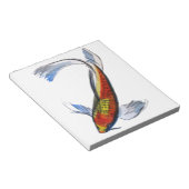 Orange Koi Japanischer Aquarellkarpfen Notizblock (angewinkelt)