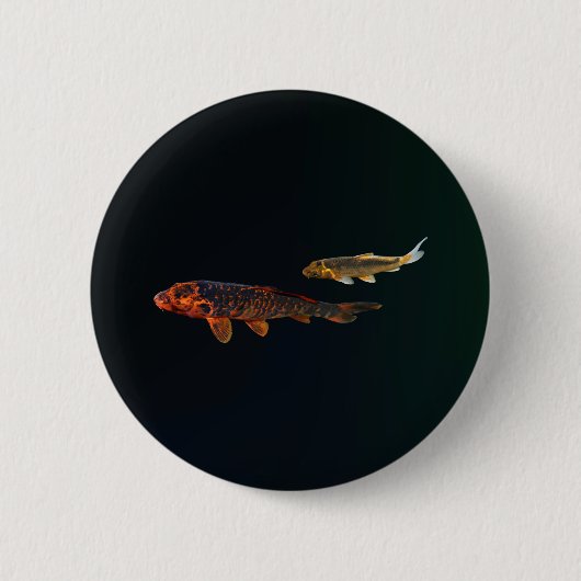 Orange Koi und Gold Koi Button (Vorderseite)