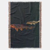 Orange Koi und Gold Koi Decke (Vorderseite Vertikal)