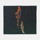 Orange Koi und Gold Koi Fleecedecke (Vorderseite (Horizontal))