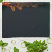 Orange Koi und Gold Koi Geschirrtuch (Gefaltet)
