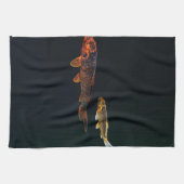 Orange Koi und Gold Koi Geschirrtuch (Horizontal)