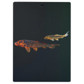 Orange Koi und Gold Koi Klemmbrett (Rückseite)