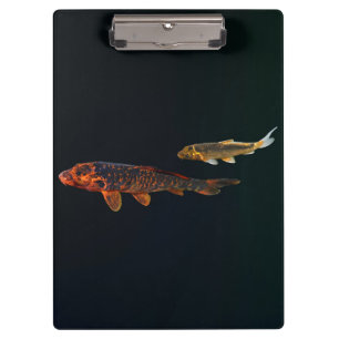 Orange Koi und Gold Koi Klemmbrett