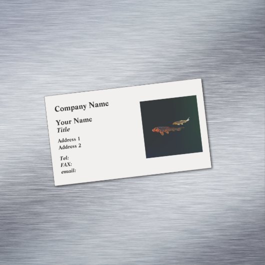 Orange Koi und Gold Koi Magnetische Visitenkarte (Beispiel)