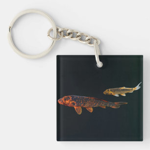 Orange Koi und Gold Koi Schlüsselanhänger