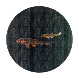 Orange Koi und Gold Koi Schneidebrett
