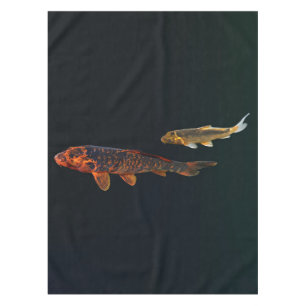 Orange Koi und Gold Koi Tischdecke