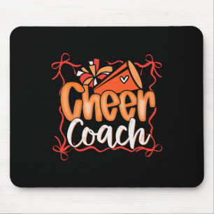 Orange Kokette Pom-Poms Schleife Cheer Coach Dad C Mousepad