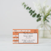 orange Konzertkarte Visitenkarte (Stehend Vorderseite)