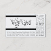 orange Konzertkarte Visitenkarte (Rückseite)