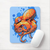 orange Krake - Mousepad (Mit Mouse)