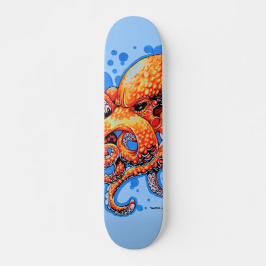 orange Krake Skateboard (Vorne)