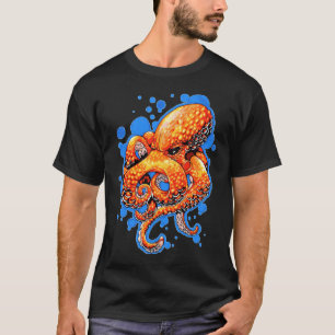 Orange Krake T-Shirt