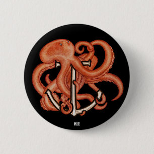 Orange Krake über Anker Button