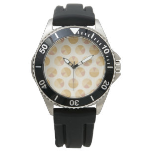 Orange Kreis-Muster SüdwestGeo-Schritt- Armbanduhr