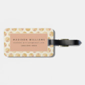 Orange Kreis-Muster SüdwestGeo-Schritt-| Gepäckanhänger (Rückseite horizontal)