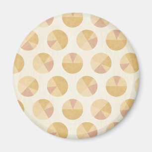 Orange Kreis-Muster SüdwestGeo-Schritt-  Magnet