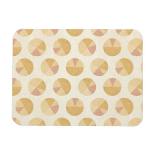 Orange Kreis-Muster SüdwestGeo-Schritt-  Magnet