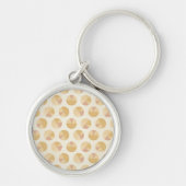 Orange Kreis-Muster SüdwestGeo-Schritt-| Schlüsselanhänger (Vorne)