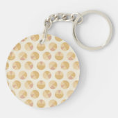 Orange Kreis-Muster SüdwestGeo-Schritt-| Schlüsselanhänger (Rückseite)