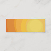 Orange Kreis-Schatten - dünn Mini Visitenkarte (Rückseite)